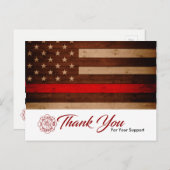 brandweerman - Hartelijk dank Briefkaart (Voorkant / Achterkant)