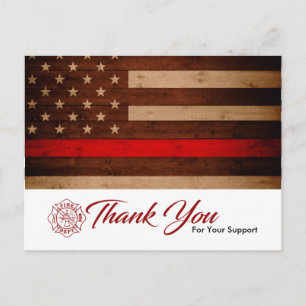 brandweerman - Hartelijk dank Briefkaart