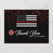 brandweerman - Hartelijk dank Briefkaart (Voorkant)