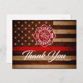 brandweerman - Hartelijk dank Briefkaart (Voorkant / Achterkant)