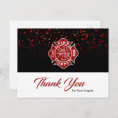 brandweerman - Hartelijk dank Briefkaart (Voorkant / Achterkant)