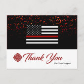 brandweerman - Hartelijk dank Briefkaart (Voorkant)