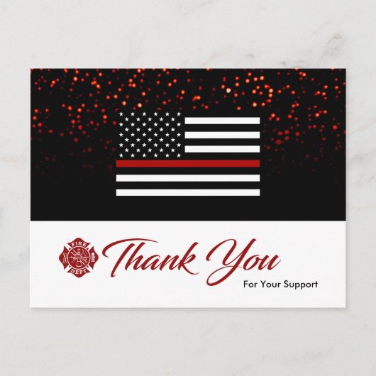 brandweerman - Hartelijk dank Briefkaart (Voorkant)