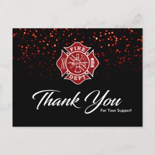 brandweerman - Hartelijk dank Briefkaart