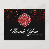 brandweerman - Hartelijk dank Briefkaart (Voorkant)