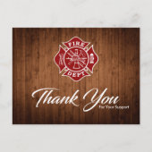 brandweerman - Hartelijk dank Briefkaart (Voorkant)