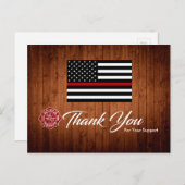 brandweerman - Hartelijk dank Briefkaart (Voorkant / Achterkant)