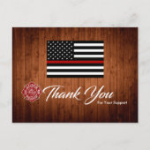 brandweerman - Hartelijk dank Briefkaart (Voorkant)