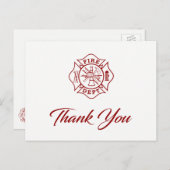 brandweerman - Hartelijk dank Briefkaart (Voorkant / Achterkant)