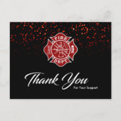 brandweerman - Hartelijk dank Briefkaart (Voorkant)