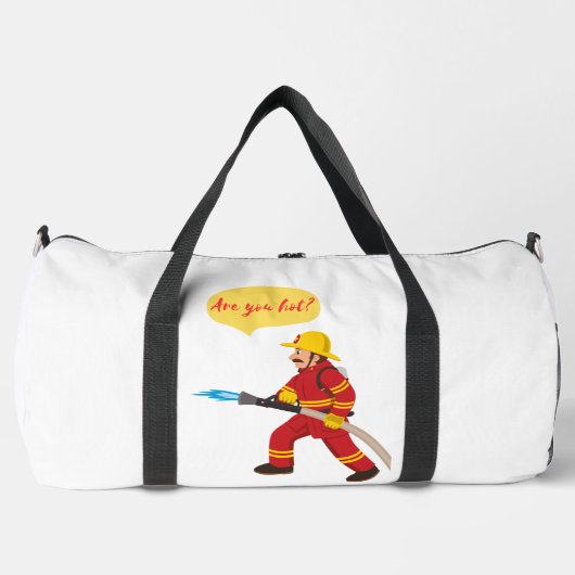 Brandweerman, heb je het warm? plunjezak (Voorkant)