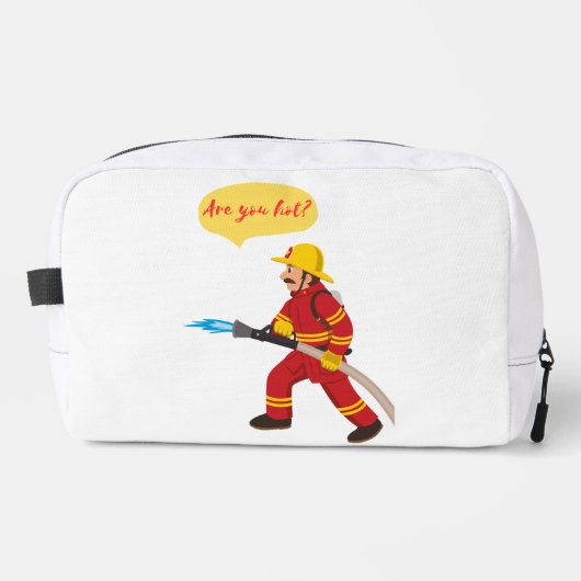 Brandweerman, heb je het warm? toilettasje (Voorkant)