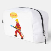 Brandweerman, heb je het warm? toilettasje (Rechterhoek)