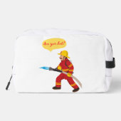 Brandweerman, heb je het warm? toilettasje (Achterkant)