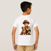 👨🚒 Brandweerman Held Honden Redding Cadeau 🚒 T-shirt (Achterkant volledig)