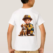 👨🚒 Brandweerman Held Honden Redding Cadeau 🚒 T-shirt (Achterkant)