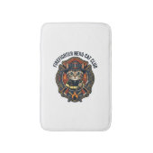 Brandweerman Held Kat Kat Grafisch T-shirt Kunst - Badmat (Voorkant Verticaal)