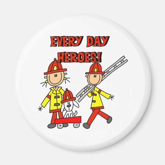Brandweerman Helden Magneet (Voorkant)