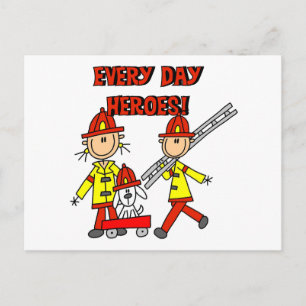 Brandweerman Helden T-shirts en Cadeaus Briefkaart