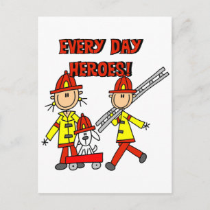 Brandweerman Helden T-shirts en Cadeaus Briefkaart
