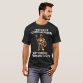 Brandweerman herbouwd lichaam bevat nazorg t-shirt (Voorkant volledig)