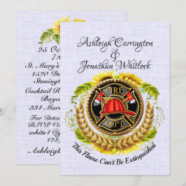 Brandweerman Herziene huwelijksuitnodiging Kaart