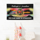 Brandweerman Herziene huwelijksuitnodiging Spandoek (Insitu)