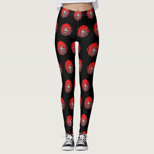 Brandweerman hete leggings (Voorkant)