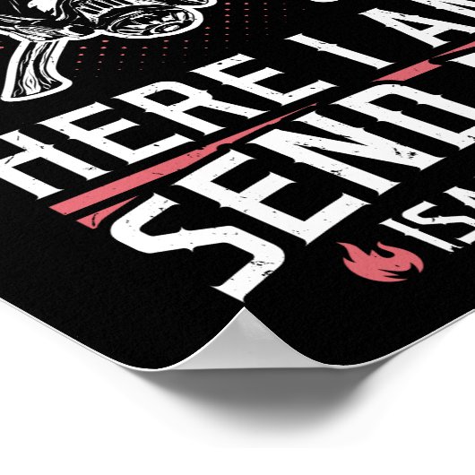 brandweerman hier stuur ik me om 6:8 poster (Hoek)