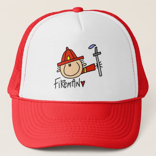 Brandweerman Hoed Trucker Pet (Voorkant)