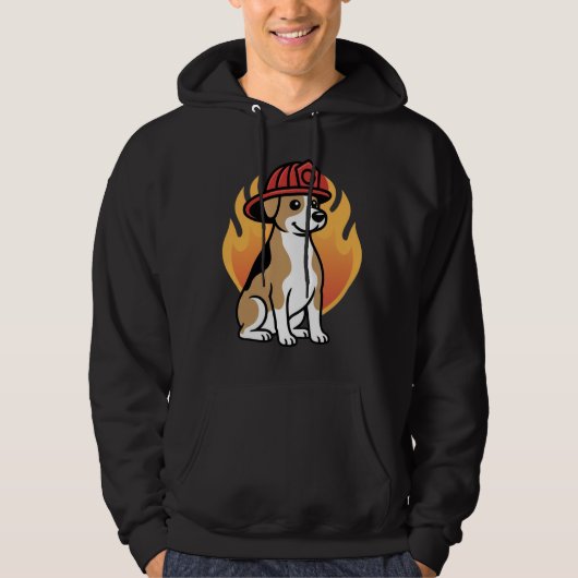 brandweerman hond hoodie (Voorkant)