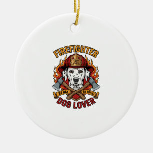 Brandweerman Hond Liefhebber Dalmatiner Brandweerh Keramisch Ornament