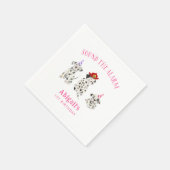 Brandweerman Hond Meisje Verjaardag Papier Servet (Hoek)