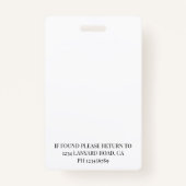 Brandweerman ID Foto Eenvoudige Beige Logo Badge (Achterkant)