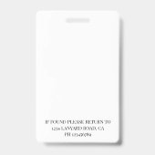 Brandweerman ID Foto Eenvoudige Logo Badge (Achterkant)