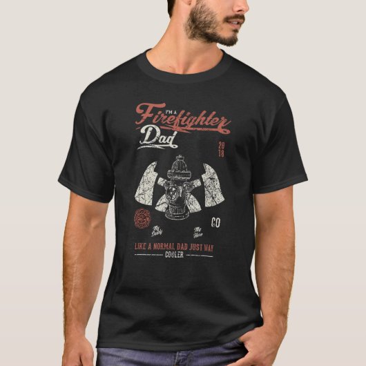 Brandweerman, ik ben brandweervader als een normal t-shirt (Voorkant)