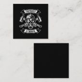 brandweerman in de opleiding van gasmaskers vierkante visitekaartje (Voorkant / Achterkant)