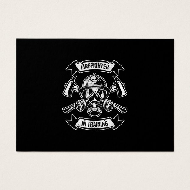 brandweerman in de opleiding van gasmaskers visitekaartje (Voorkant)