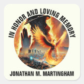 Brandweerman in Loving Memory Sticker (Voorkant)