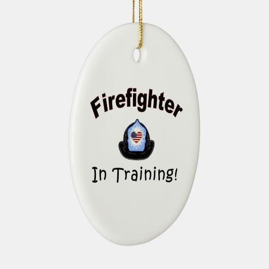 brandweerman in opleiding keramisch ornament (Rechts)