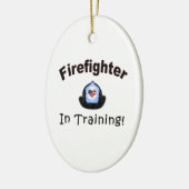 brandweerman in opleiding keramisch ornament (Links)