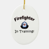 brandweerman in opleiding keramisch ornament (Voorkant)