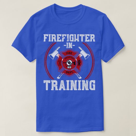 brandweerman in trainingsbrandweerman t-shirt (Design voorkant)