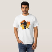 brandweerman in vlammen t-shirt (Voorkant volledig)