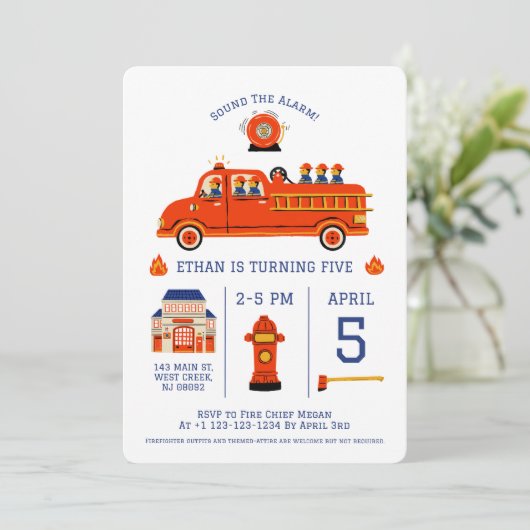 Brandweerman Kaart (Staand voorkant)