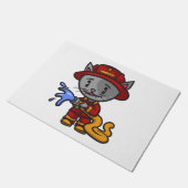 Brandweerman Kat Brandweerman Deurmat (Schuin)