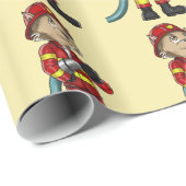 Brandweerman Kat Inpakpapier (Rol Hoek)