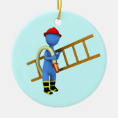 brandweerman keramisch ornament (Voorkant)