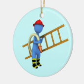 brandweerman keramisch ornament (Links)