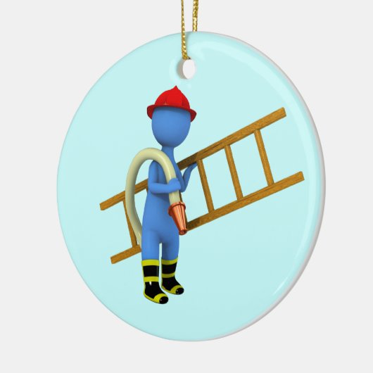 brandweerman keramisch ornament (Links)